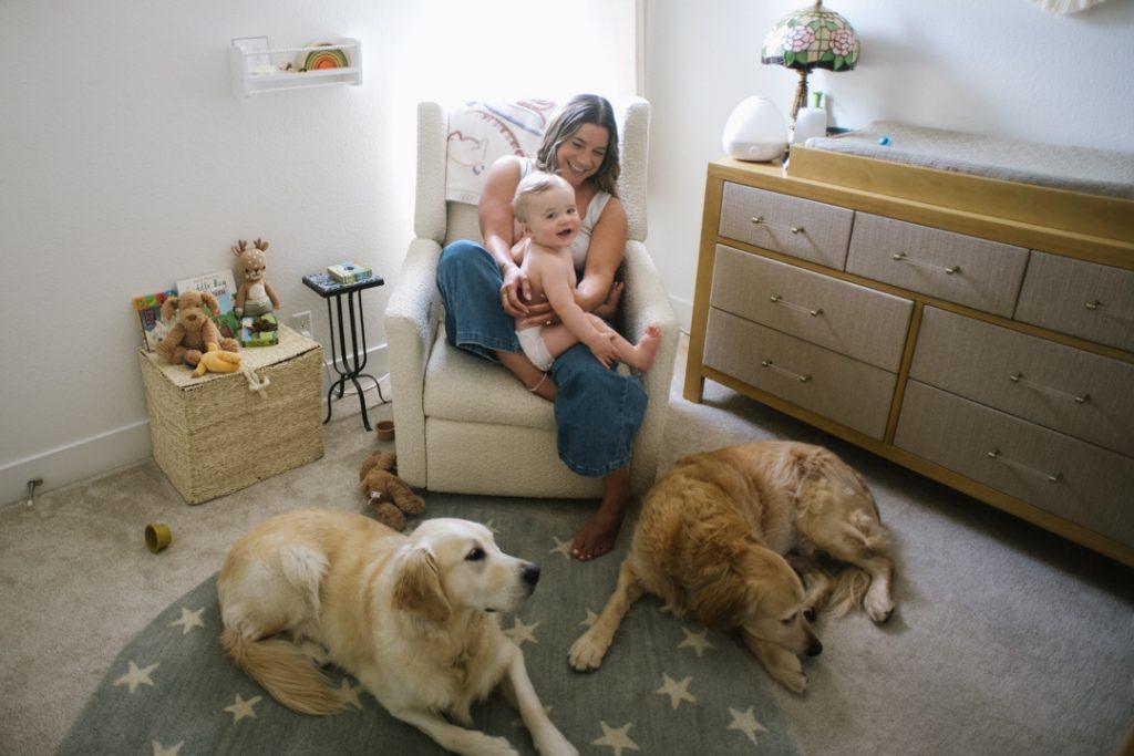 family photos with golden retrievers
