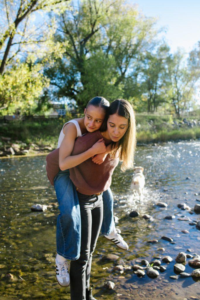 Poudre River family photography